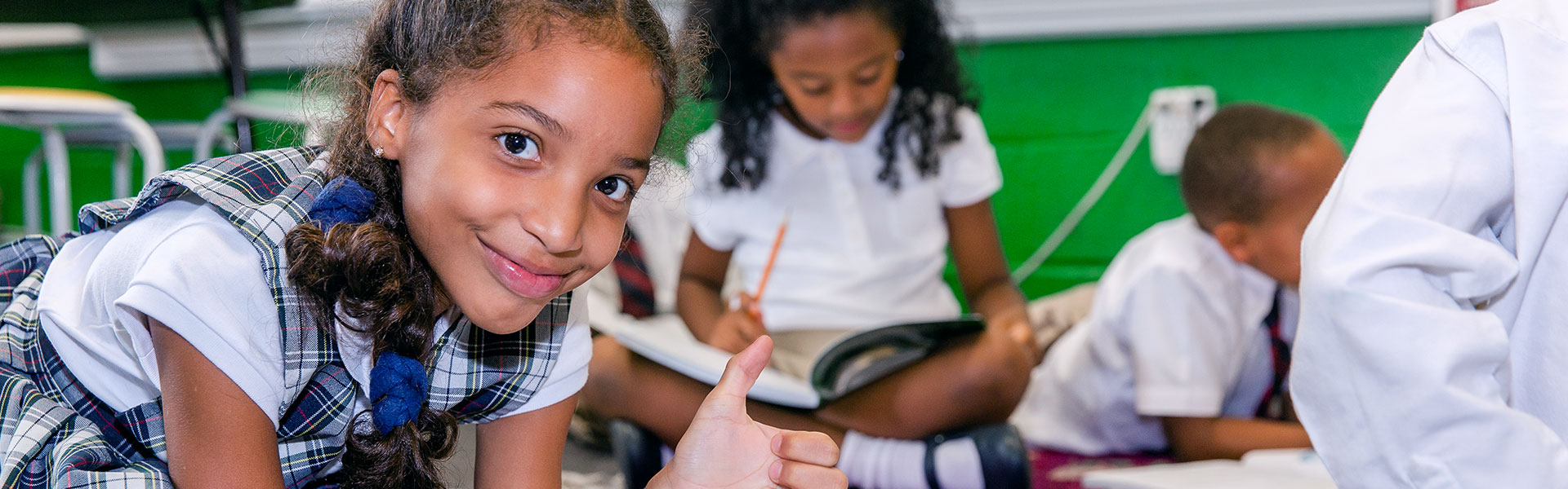 lower grade student at annunciation catholic school dc