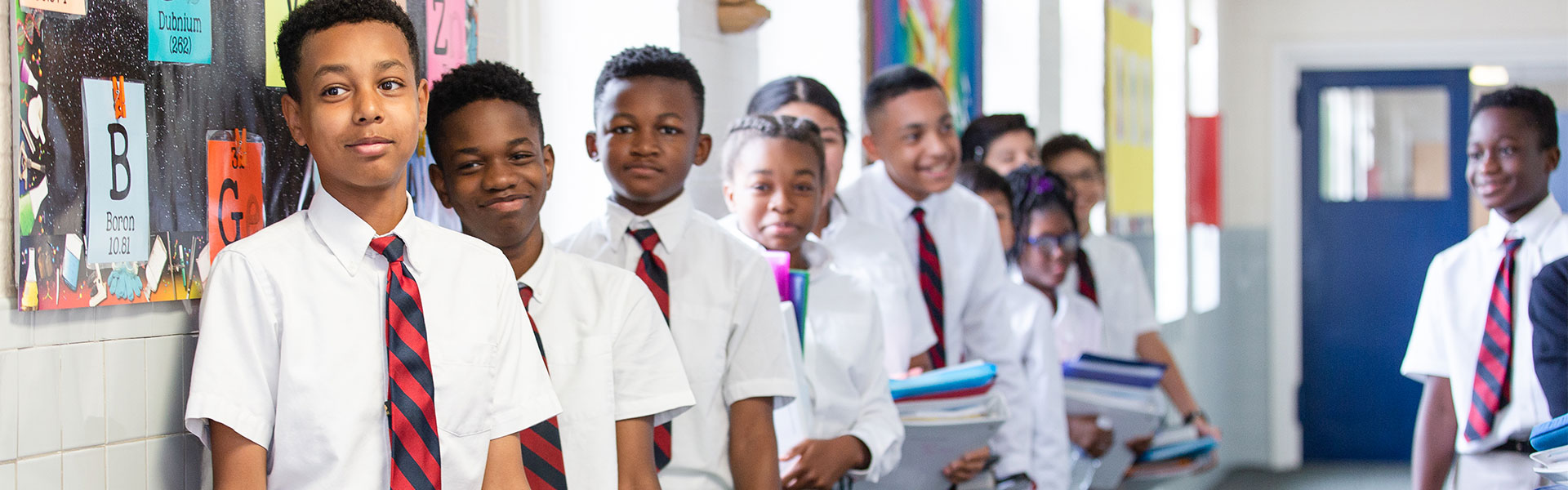 uniform-policy-annunciation middle school students in uniforms at annunciation catholic school in dc